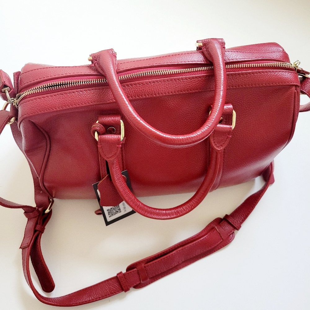 New Red Boston BAG Satchel